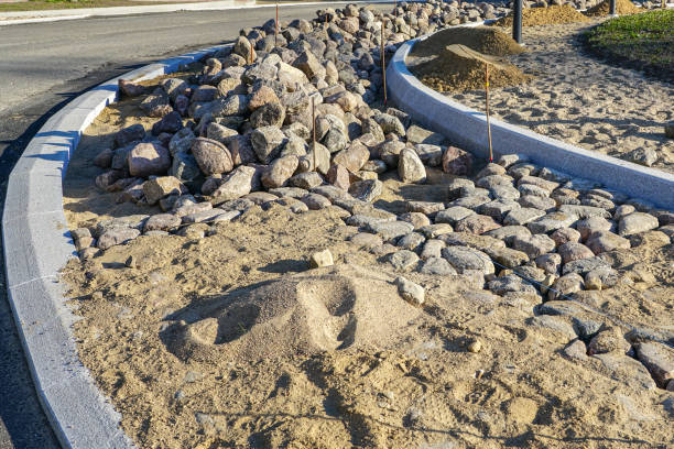istock construction of a new traffic organization object - a roundabout in the city 1256168003