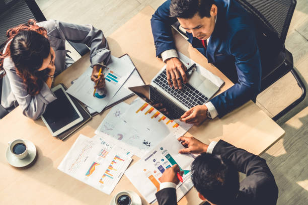 istock Business people group meeting shot from top view 1256169912