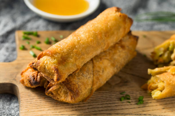 istock Homemade Chinese Vegetable Egg Rolls 1256173043