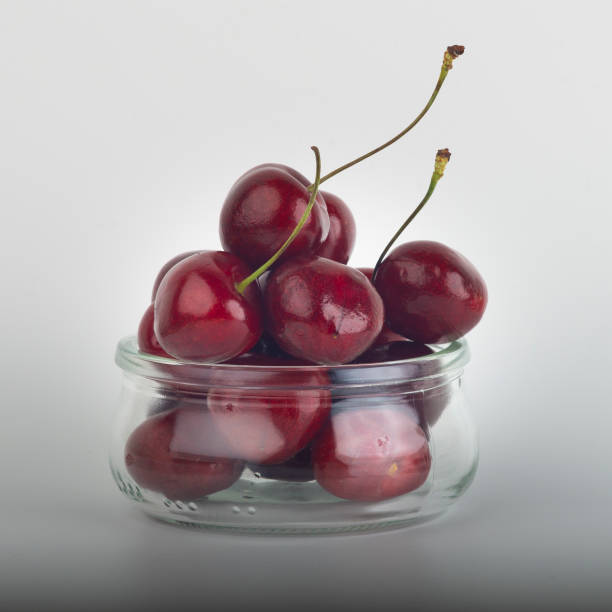 istock Sweet cherries in a jar. 1256173935