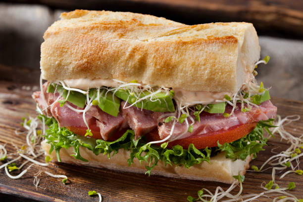 istock Grilled Ahi Tuna Steak and Avocado Sandwich 1256175803