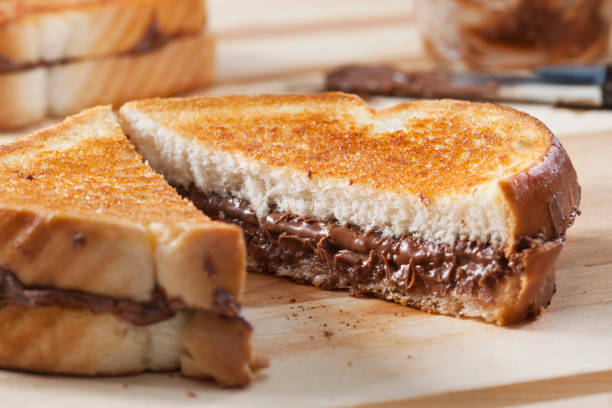 istock Grilled Chocolate and Hazelnut spread Sandwich 1256175999
