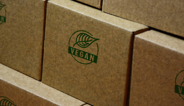 istock Vegan stamp and stamping 1256176913