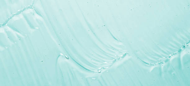 Sanitizer, antibacterial clear blue gel texture background