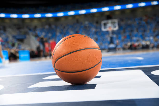 Basketball on court