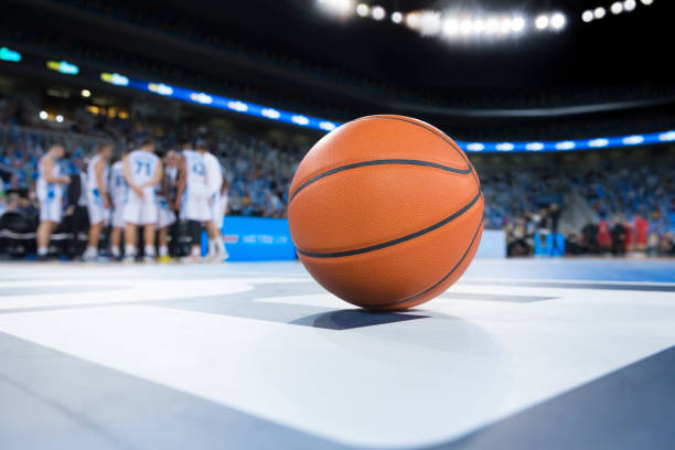 istock Basketball on court 1256181538