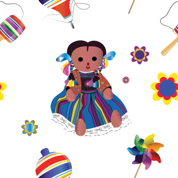 Ilustración de Juguetes De Cultura Mexicana Y Tradicional y más Vectores  Libres de Derechos de Cultura mexicana - Cultura mexicana, Juguete, México  - iStock