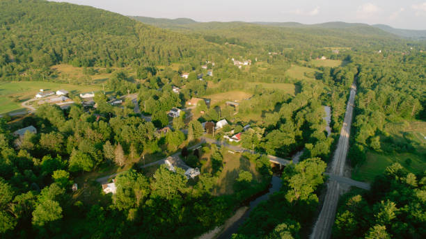 istock Aerial View of Spring in Vermont 1256191377