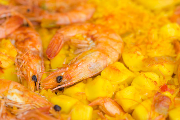 istock shellfish, shrimp and rice ,lemon in wine 1256194340