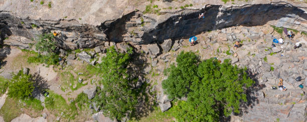 Cheddar Gorge Aerial view of Cheddar Gorge and the surrounding area. cheddar gorge stock pictures, royalty-free photos & images