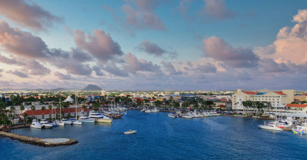 istock Harbor of Aruba 1256200174