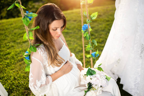 istock Young woman expecting a baby. 1256200924