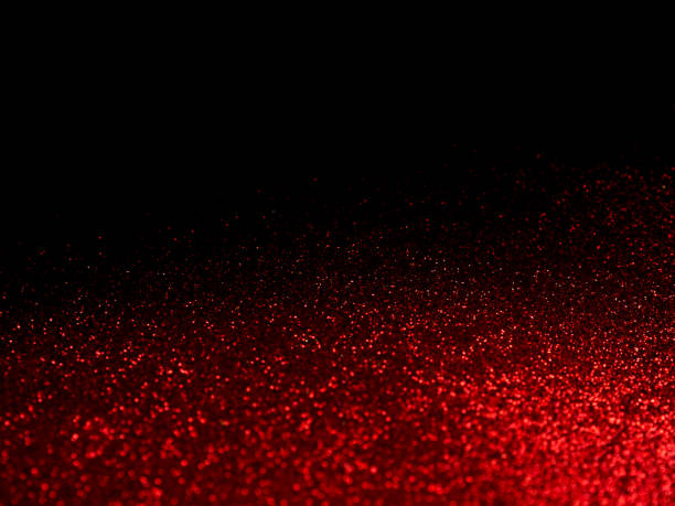 istock Red festive abstract background with bokeh lights 1256202014
