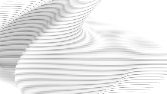 White abstract background with waves. Creative Architectural Concept. 3D visualization, 3D rendering