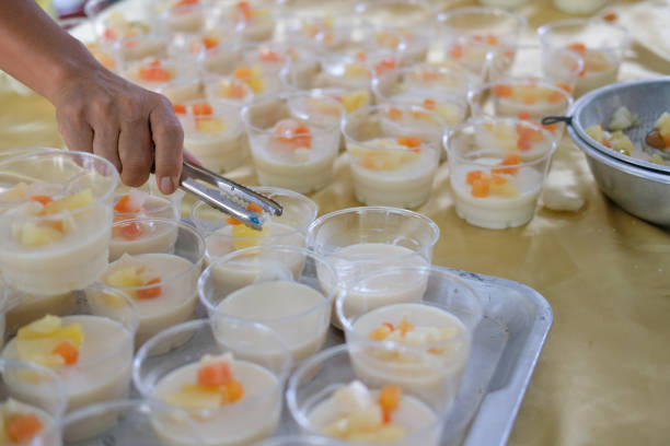 istock soy milk pudding in plastic cup. vegan dessert 1256202322