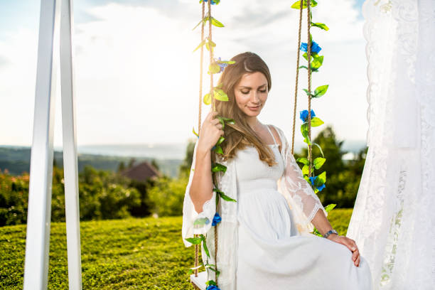istock Young woman expecting a baby. 1256203180
