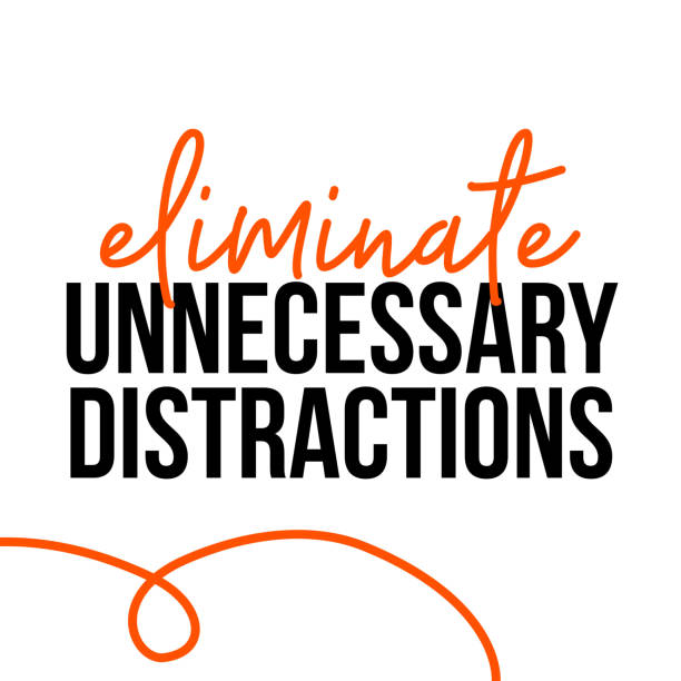 Eliminate unnecessary distractions - Flow vector art illustration