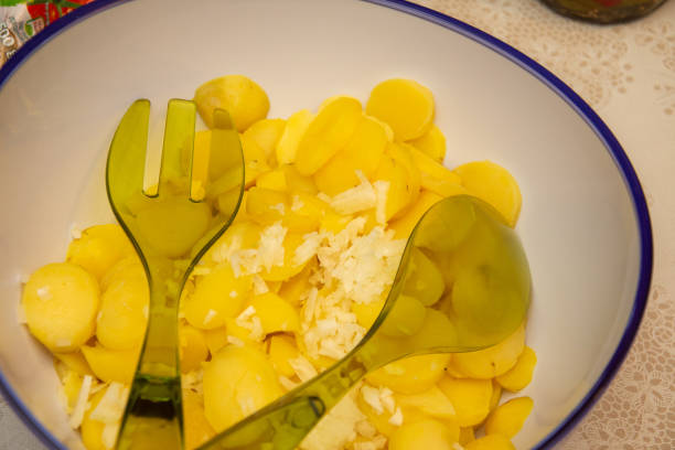 potato salad with mayonnaise and eggs