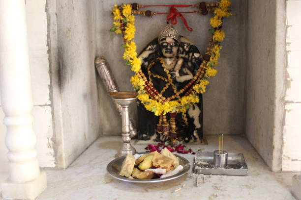 istock Stone sculpture indian god with decoration 1256206936