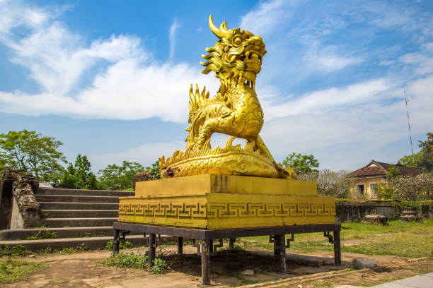 Golden dragon in Hue, Vietnam