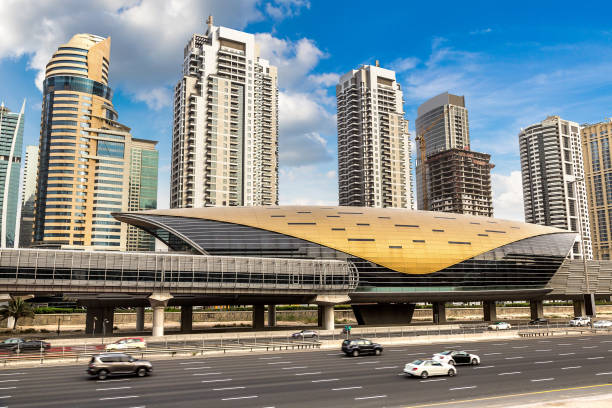 istock Metro station in Dubai 1256219588