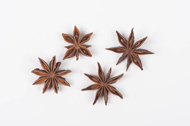 istock Abstract aniseed aromatic background. Anise stars condiment close up 1256224824