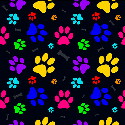Free download of animated dog paw print vector graphics and illustrations,  page 32