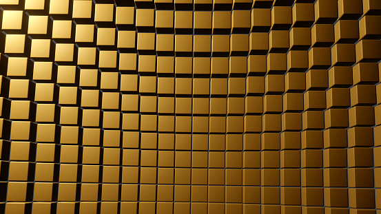 Convex shape tile wall (3D Rendering)