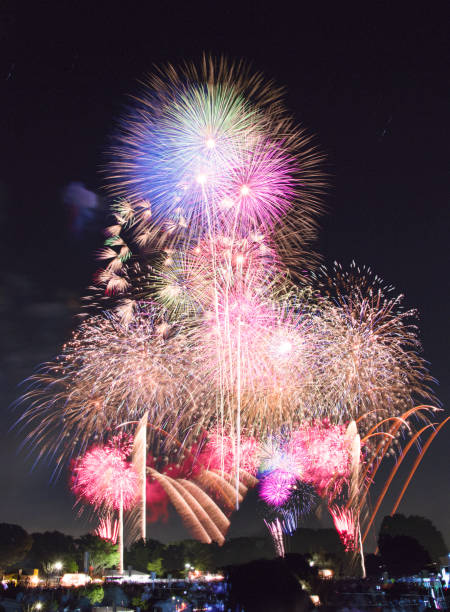 istock Fireworks display in Syowa national park 1256237685