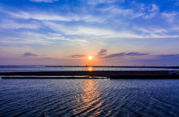 Beautiful sunset from Egawa coast