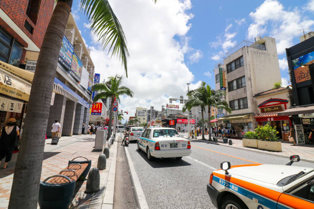 Okinawa street Okinawa street road panoramic scenics journey stock pictures, royalty-free photos & images