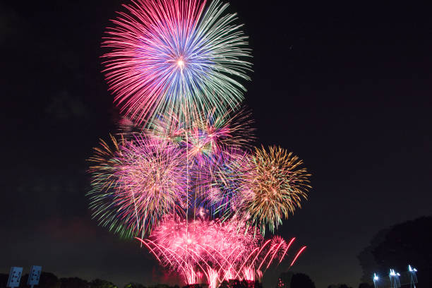 istock Fireworks display in Syowa national park 1256238568