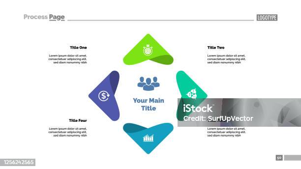 4 Point Process Four Points Process Chart Template Stock Illustration - Download Image ...