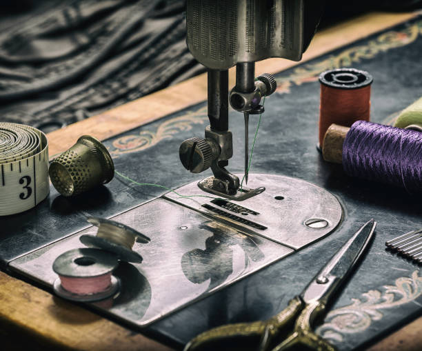 istock Closeup of a sewing machine 1256242939