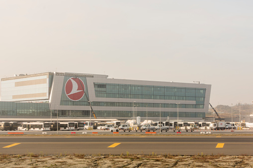 turkish technic maintenance building at new international airport in istanbul turkey