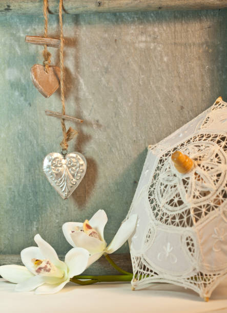istock Decoration with umbrella and heart 1256251647