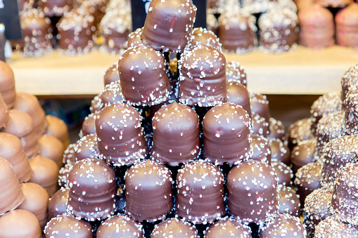 handmade chocolate fillings candy at  glasgow scotland england UK