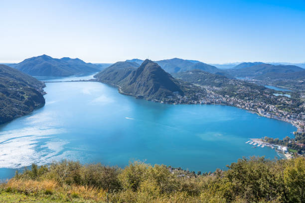 istock Panorama of Lake Lugano, Switzerland 1256257539