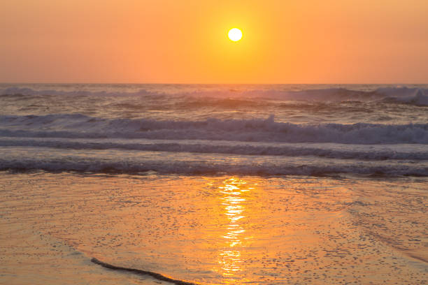 istock Beautiful sunset over the ocean 1256258442