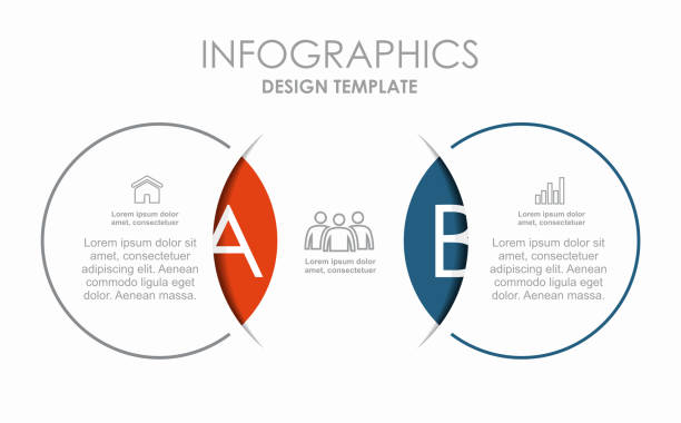 Infographic design template with place for your data. Vector illustration. Infographic design template with place for your text. Vector illustration. two objects stock illustrations