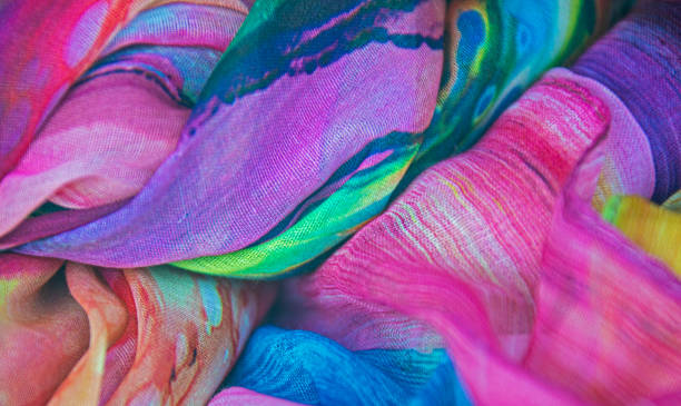 istock colorful fabrics, depth of field from strong to weak 1256262007