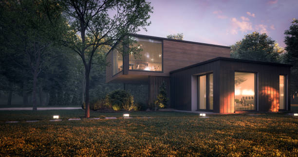 istock Modern Minimalist Family Villa 1256263980