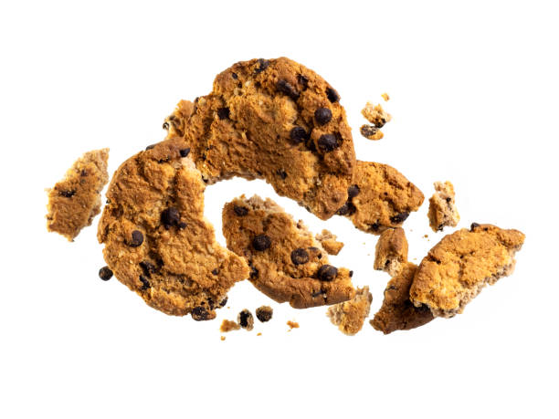 istock Broken cookies isolated on white background 1256265650