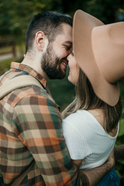 istock Couple explores nature outside the city 1256267321
