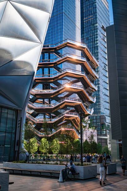The Vessel or the Hudson Yards Staircase and the Shed stock photo
