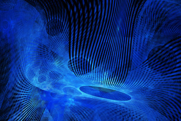 istock Abstract color dynamic background with lighting effect. Fractal wavy. Fractal art 1256278848