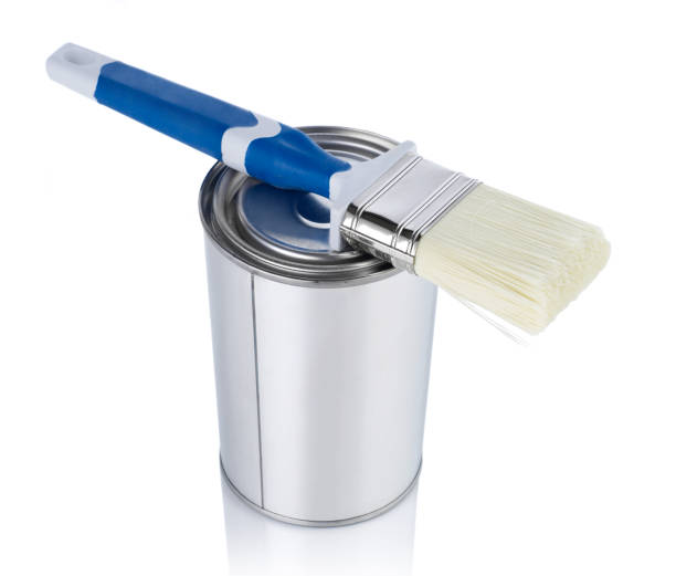 istock Paint can and paintbrush 1256281494