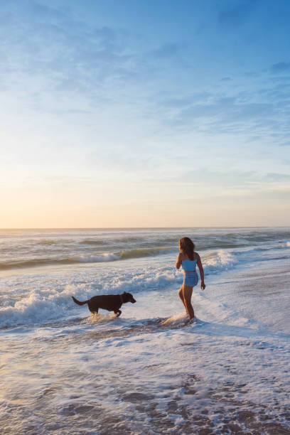 istock beautiful young woman strolling along the ocean 1256281868