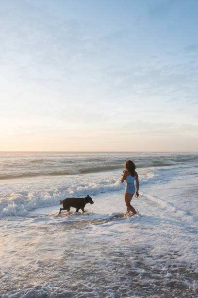 istock beautiful young woman strolling along the ocean 1256282279