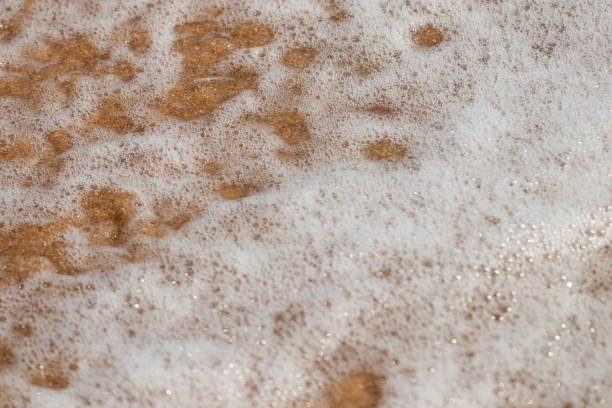 istock foaming sea wave on a sandy beach. Summer sea background 1256284461